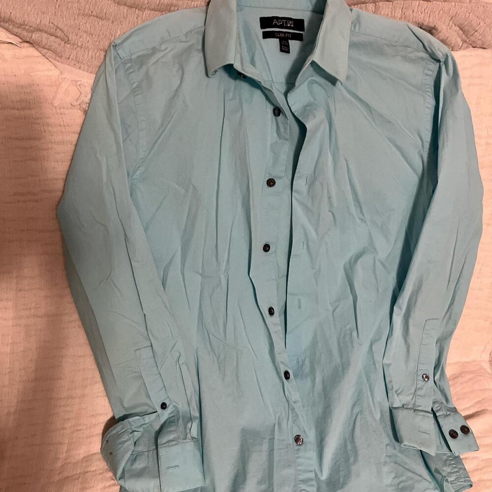 Apt 9 Men's Blue Dress Shirt New Without Tags